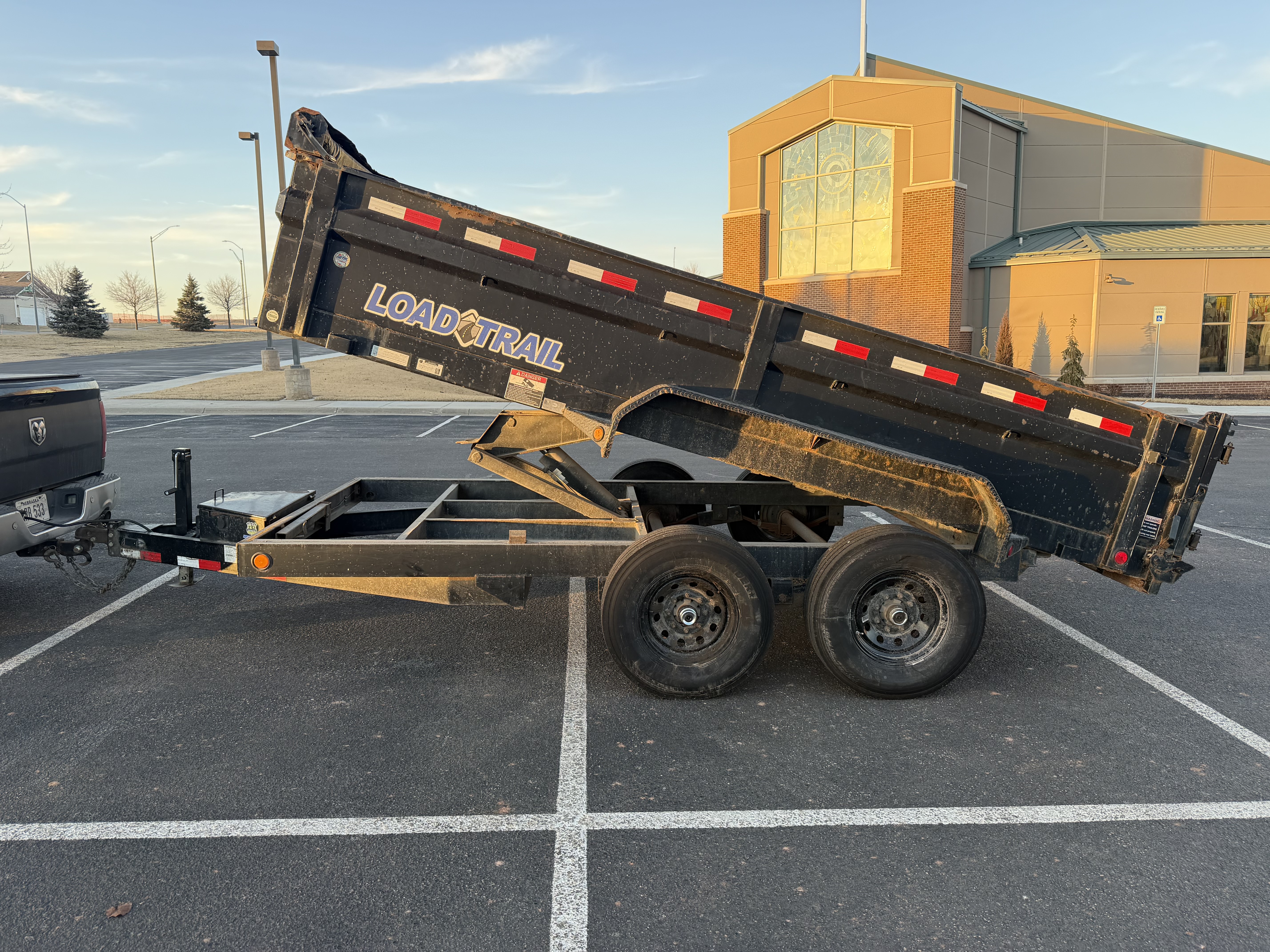 7x14 Dump  2 ft walls  (Dump Trailer)